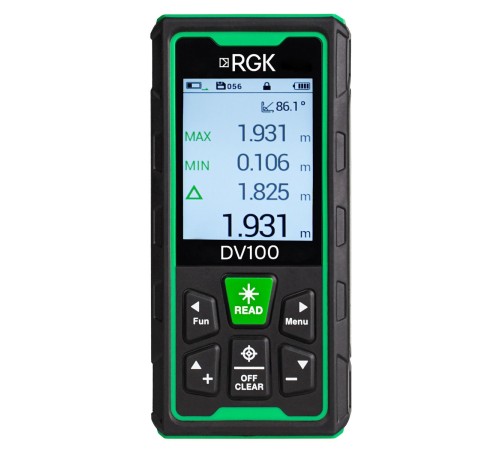 Лазерный дальномер с видоискателем RGK DV100 с калибровкой Лазерный дальномер с видоискателем RGK DV100 с калибровкой