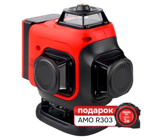 Комплект лазерного уровня RGK ALPHA 4D и рулетка AMO R303 Комплект лазерного уровня RGK ALPHA 4D и рулетка AMO R303