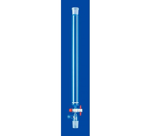Хроматографическая колонка Lenz 200 мм, 35 мл, NS14/23, с фриттой, PTFE кран, боковой отвод GL18, стекло Хроматографическая колонка Lenz 200 мм, 35 мл, NS14/23, с фриттой, PTFE кран, боковой отвод GL18, стекло