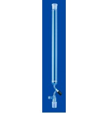 Хроматографическая колонка Lenz 600 мм, 430 мл, NS29/32, с фриттой, PTFE игольчатый кран, боковой отвод GL18, стекло