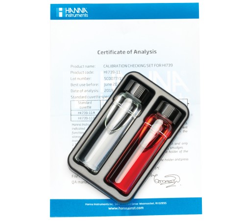 HI 739-11 Набор для проверки калибровки фторидов High Range Checker® HC HI 739-11 Набор для проверки калибровки фторидов High Range Checker® HC
